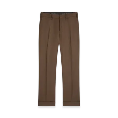 DRIES VAN NOTEN Cuffed Pants "Mud"