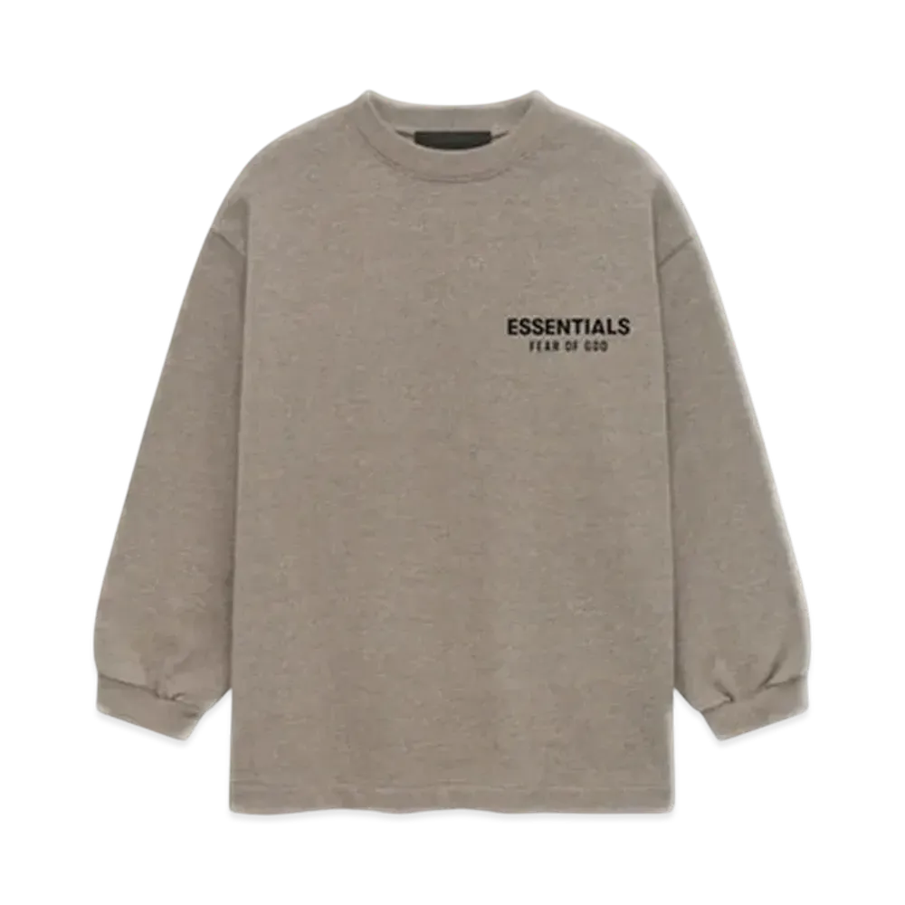 FEAR OF GOD Essentials Kid's Jersey Long Sleeve Tee "Heather Gray"