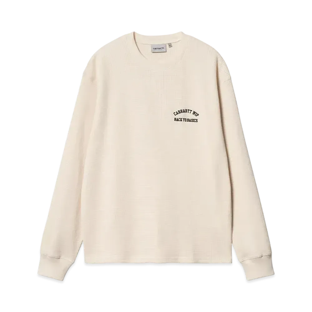Carhartt WIP L/S Basics Script T-Shirt "Natura/Black"