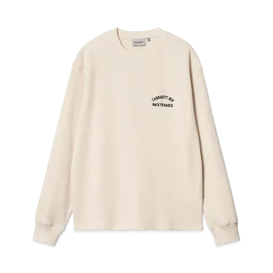 Carhartt WIP L/S Basics Script T-Shirt "Natura/Black"