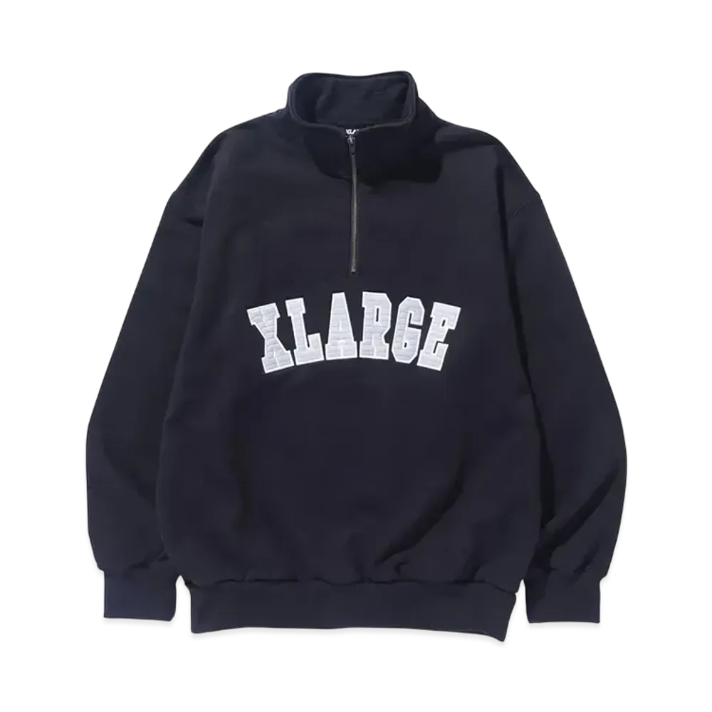 XLARGE Arch Logo Half Zip Sweatshirt "Black"