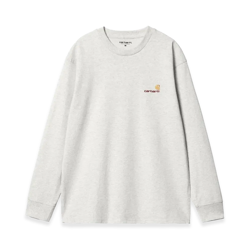 Carhartt WIP L/S American Script T-Shirt "Ash Heather"
