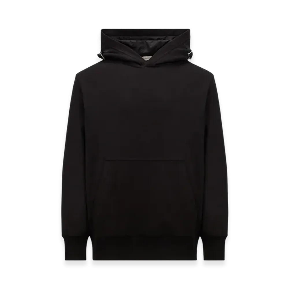 MONCLER Adjustable Cotton Hoodie "Black"