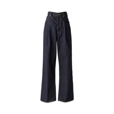 HYSTERIC GLAMOUR 1-Pleat Wide Denim Pants "Light Indigo Blue"