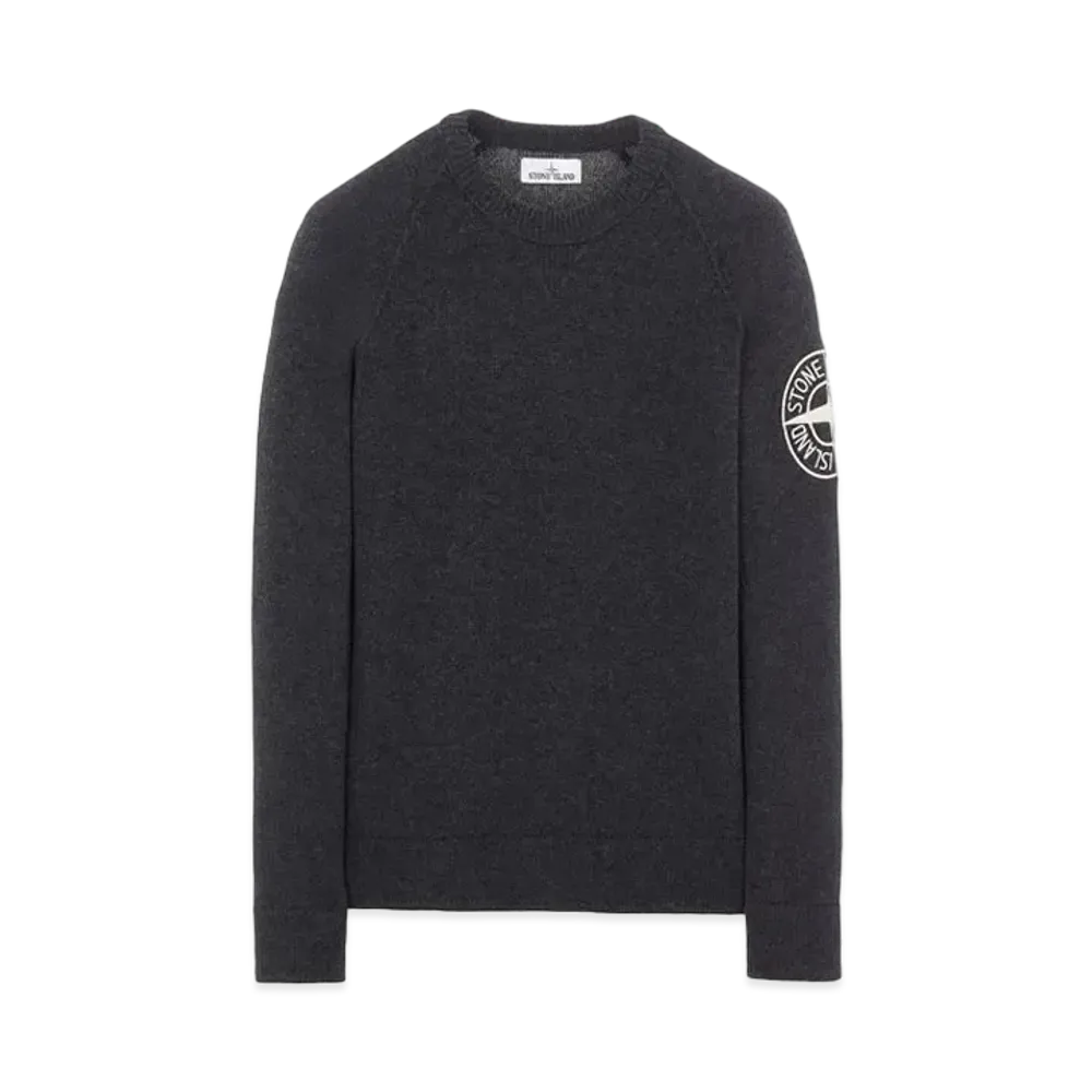 Stone Island 514B7 GEELONG WOOL WITH EMBROIDERY "Steal Grey"