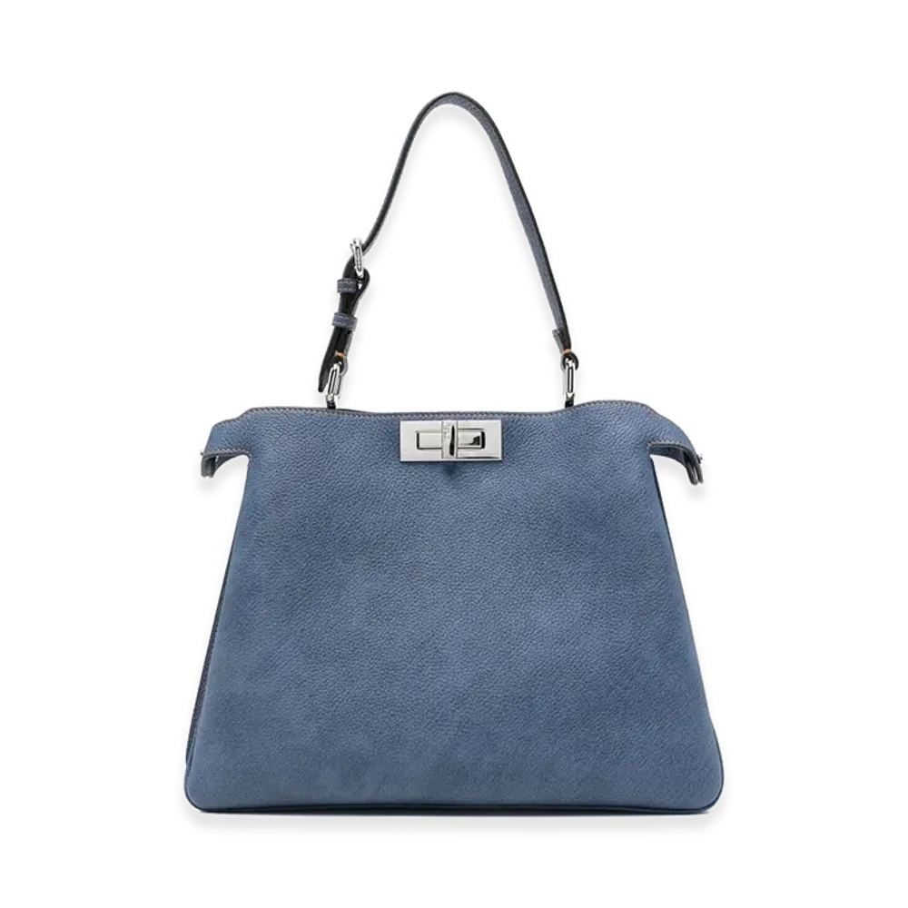 FENDI Women's Peekaboo Soft Medium Shoulder Bag "Blue"