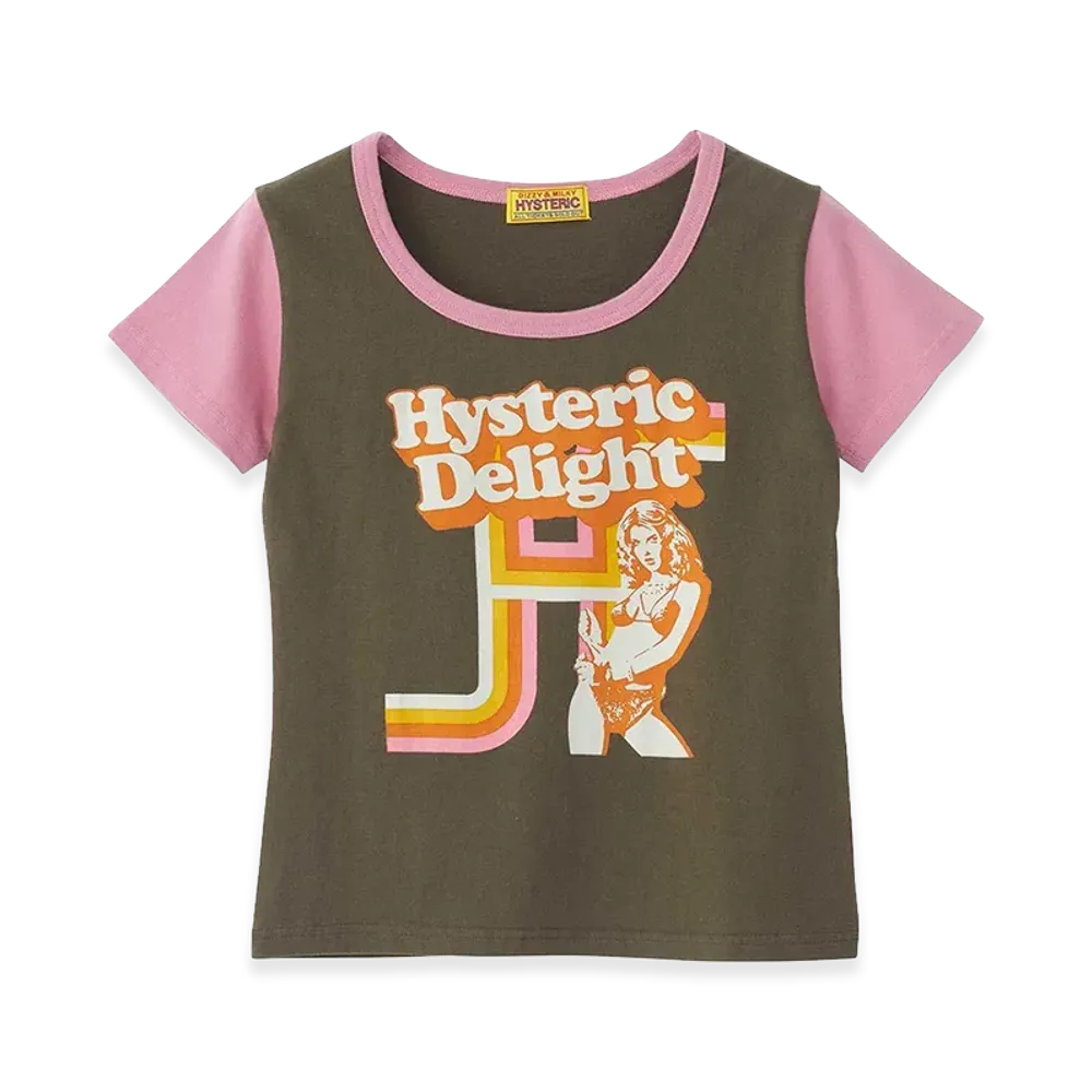 HYSTERIC GLAMOUR Women's Hysteric Delight Baby Tee "Brown"
