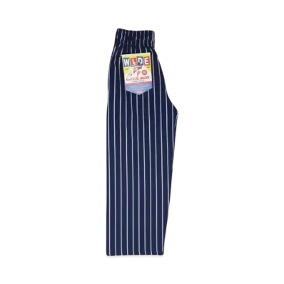 COOKMAN Wide Chef Pants "Stripe/Navy"