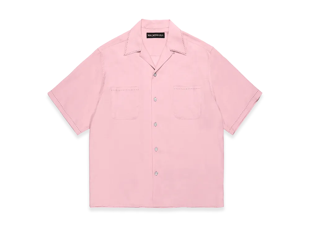 WACKO MARIA 50's Open Collar Shirt "Pink"