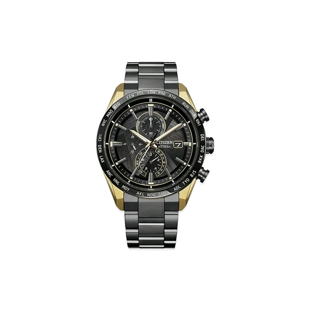CITIZEN Attesa Act Line Black Titanium Series Watch Radio-Controlled Light-Powered Eco-Drive "Black"