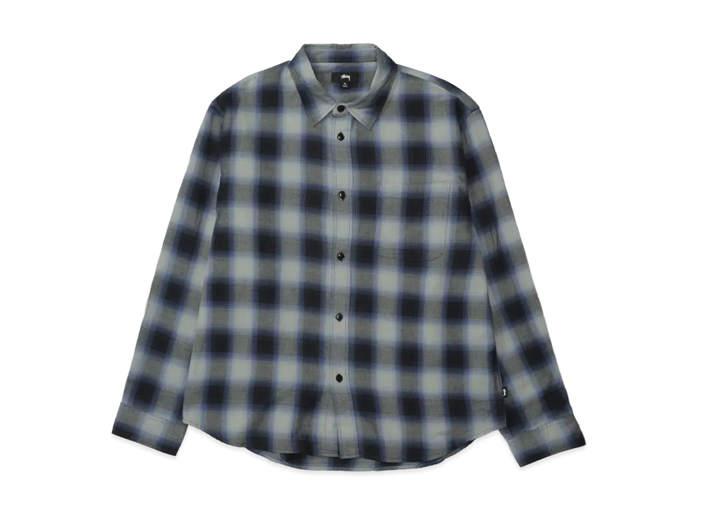 Stussy Beach Ombre Plaid Shirt "Black"