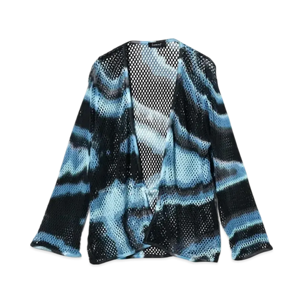 BEAMS Exclusive Lamrof / Ami Art Cardigan "Black/Blue"