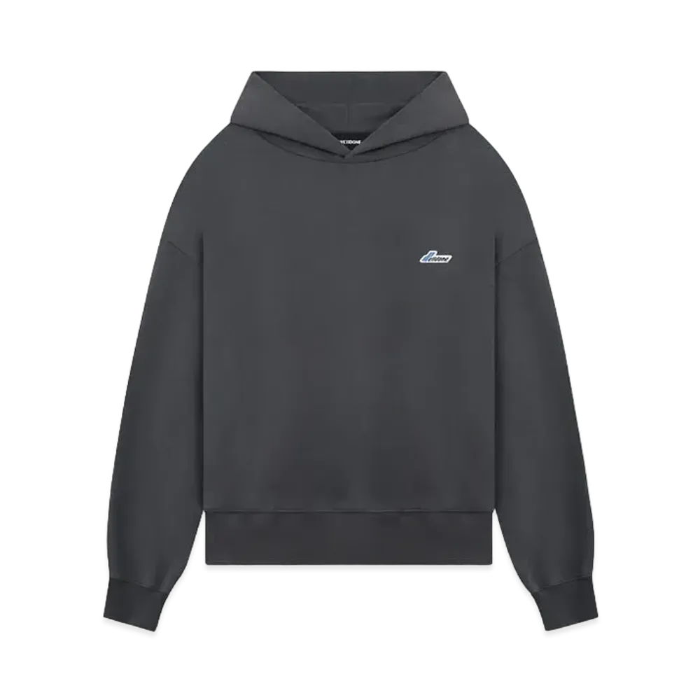 WE11DONE Logo Embroidered Wappen Hoodie "Charcoal"