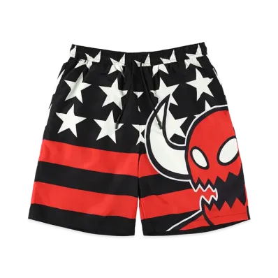 WIND AND SEA x Toy Machine American Monster Shorts "Black/Red"