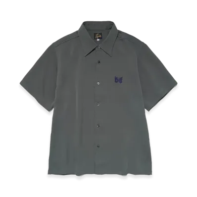 NEEDLES x STUDIOUS Papillon Emb. S/S Shirt - Art Pique Pleats "Grey"
