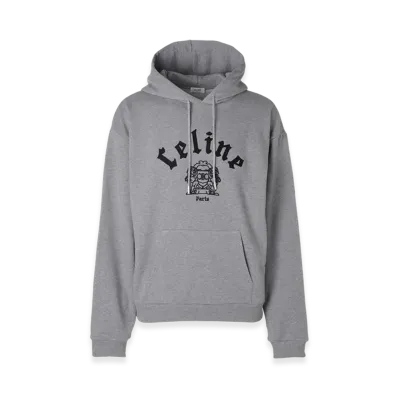 CELINE Hoodie Loose Blason Gothique "Greymelange/Black"