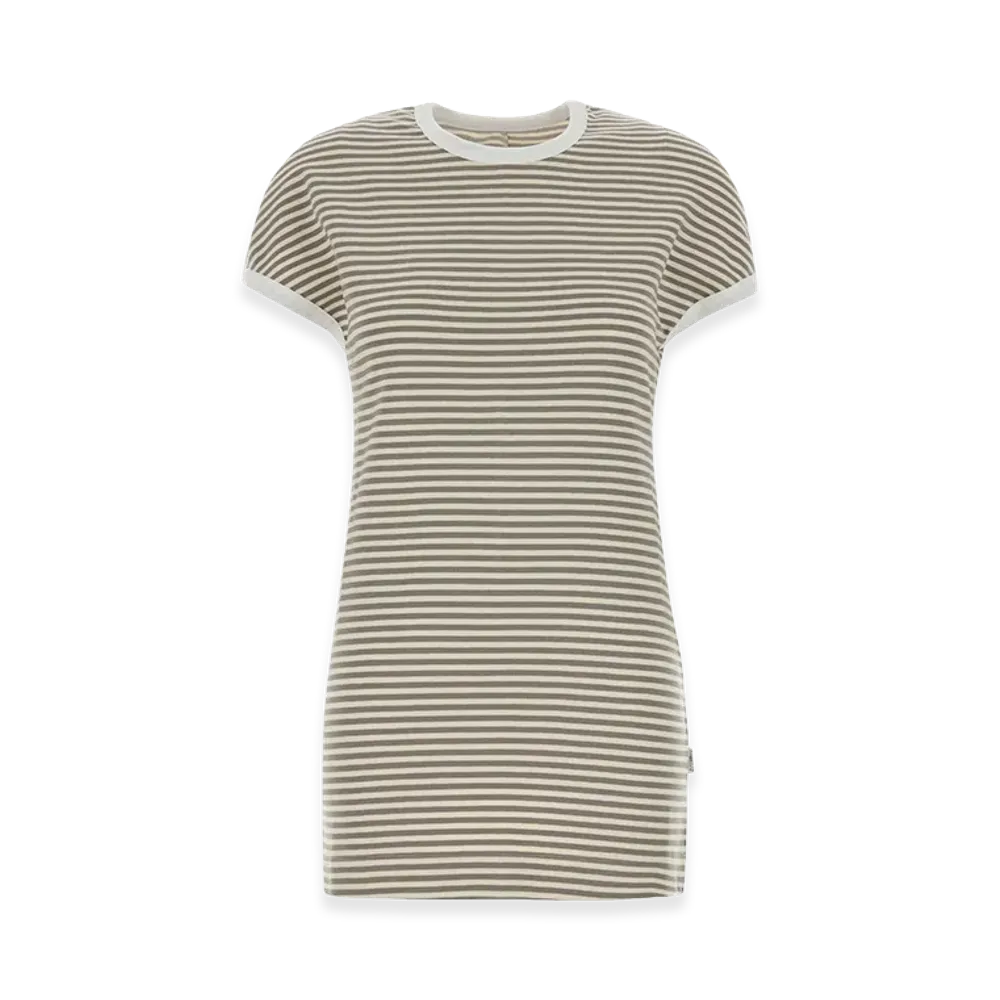 MM6 Maison Margiela Women's Embroidered Stretch Cotton Mini Dress "Stripped"