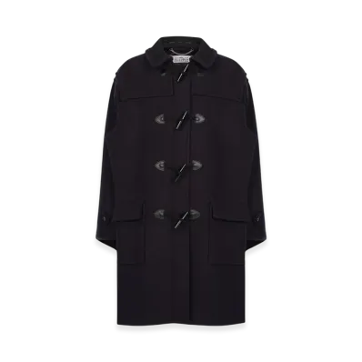Maison Margiela Women's Wool Coat "Blue Stripes"