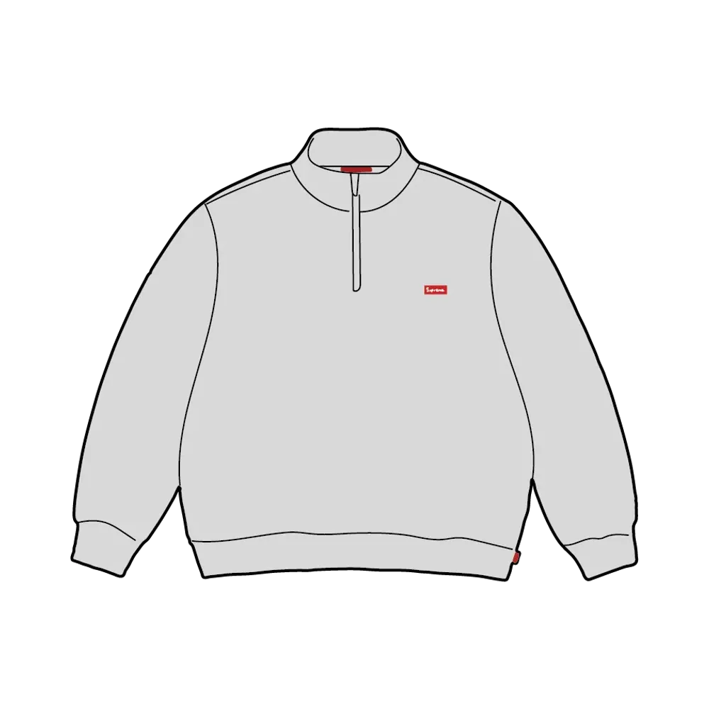 Supreme Small Box Half Zip Pullover (26SS) "Heather Grey"