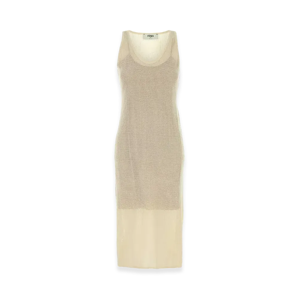 FENDI Women's Mesh Dress "Cream"