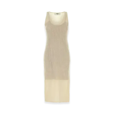 FENDI Women's Mesh Dress "Cream"