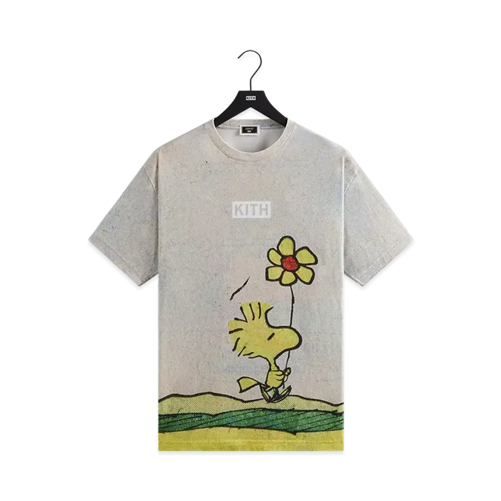 Kith x Peanuts Woodstock Comic Vintage Tee "Chalk"