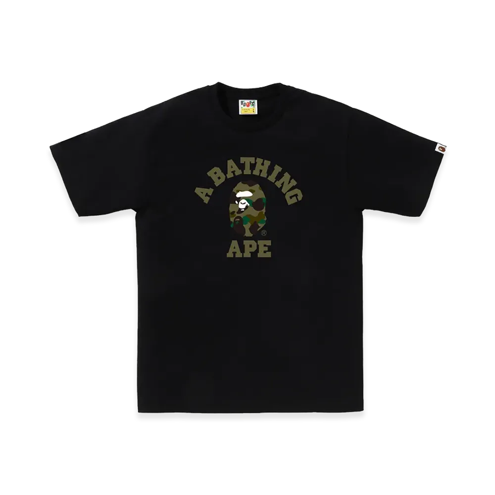 A BATHING APE College Tee "Black/Green"