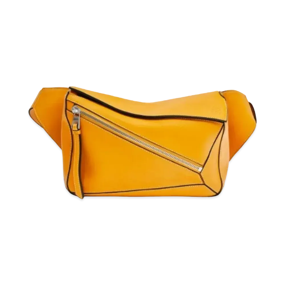 LOEWE Small Puzzle Bumbag In Classic Calfskin "Sunflower"