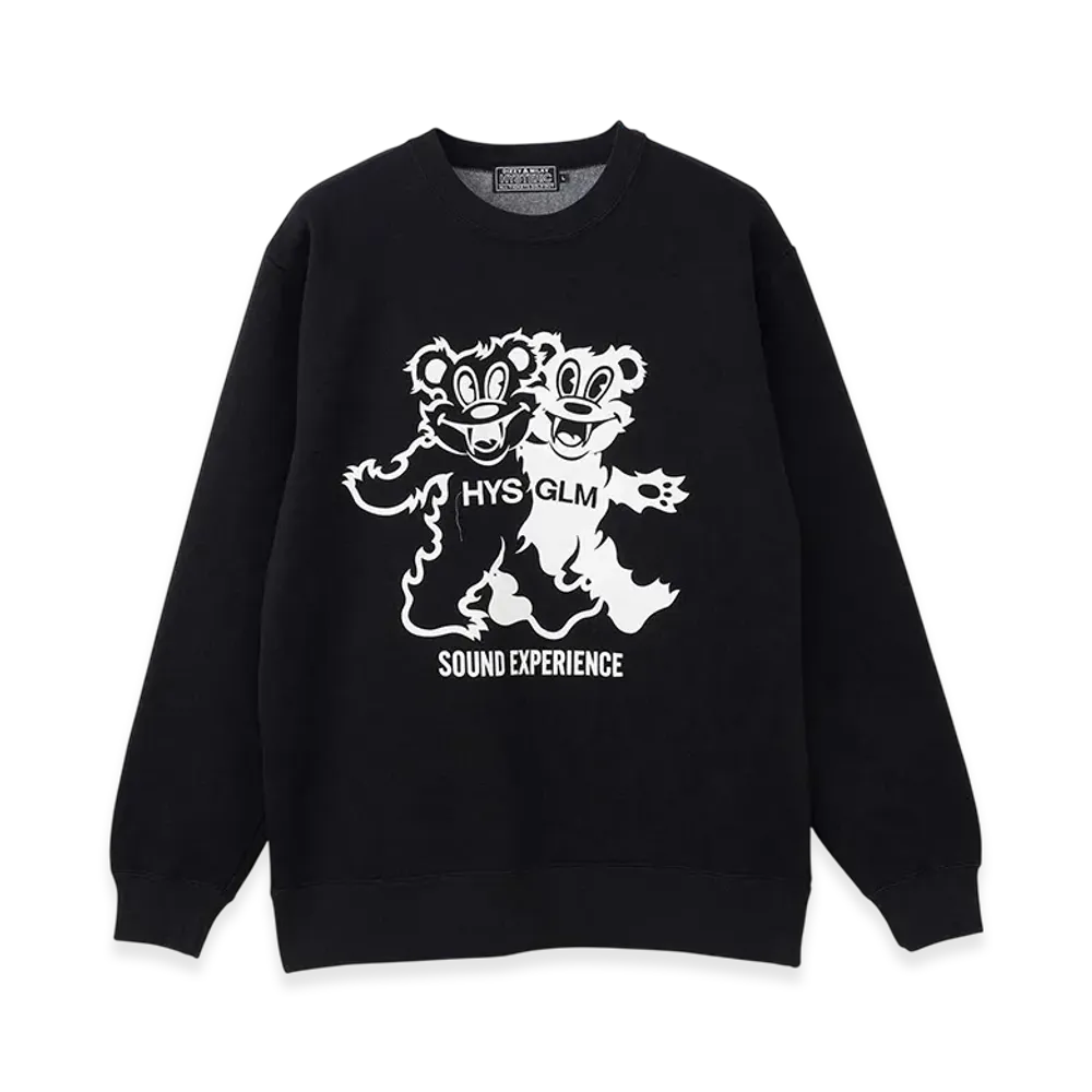 HYSTERIC GLAMOUR Fire Bear Party Sweatshirt "Black"