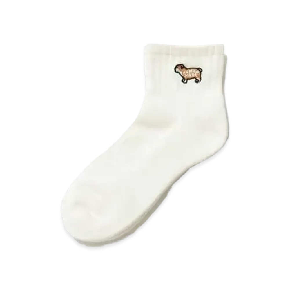 HUMAN MADE SHORT PILE SOCKS "White"