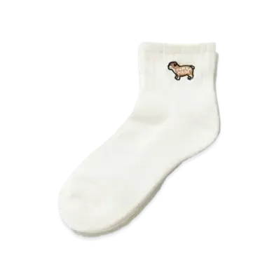 HUMAN MADE SHORT PILE SOCKS "White"