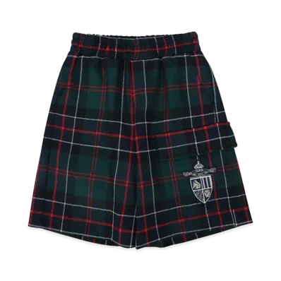 FENDI Kids Bermuda Tartan Shorts "Green"
