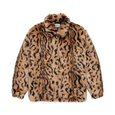 WACKO MARIA LEOPARD FUR ZIP JACKET "Beige"