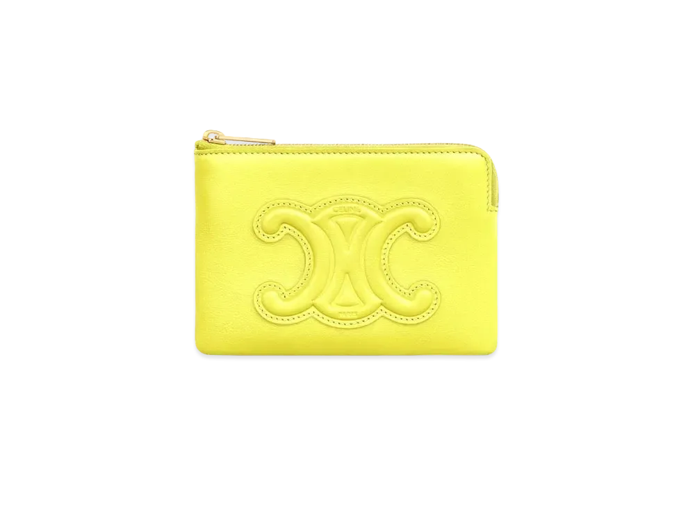 CELINE Coin & Card Pouch In Smooth Calfskin "Anis"