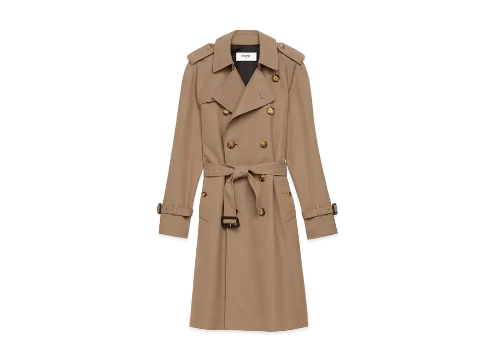 CELINE Classic Trench Coat / Wool And Cotton "Camel"