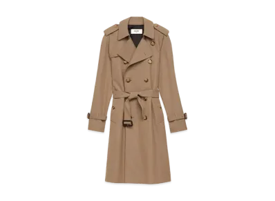 CELINE Classic Trench Coat / Wool And Cotton "Camel"