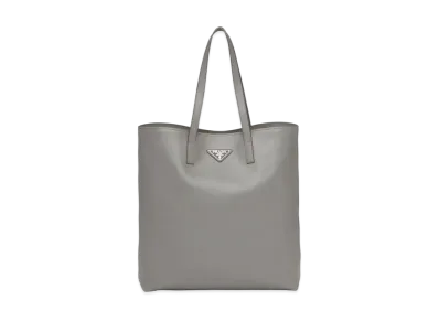 PRADA Saffiano Leather Tote "Light Gray"