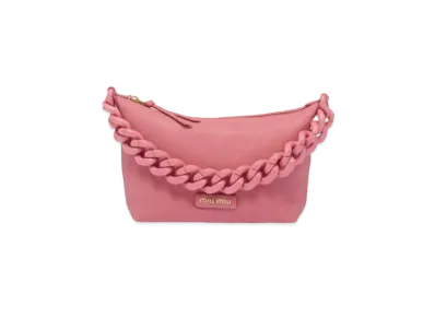 MIU MIU Miu Spirit Madras Leather Bag "Pink"