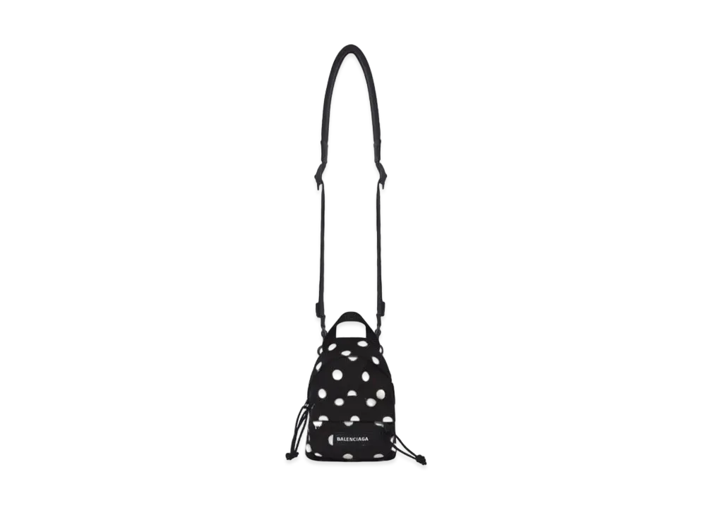 BALENCIAGA Explorer Mini Backpack In Spray Dots Printed Recycled Nylon "Black"