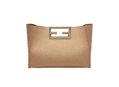 FENDI Way Midiam Flannel Bag "Beige"