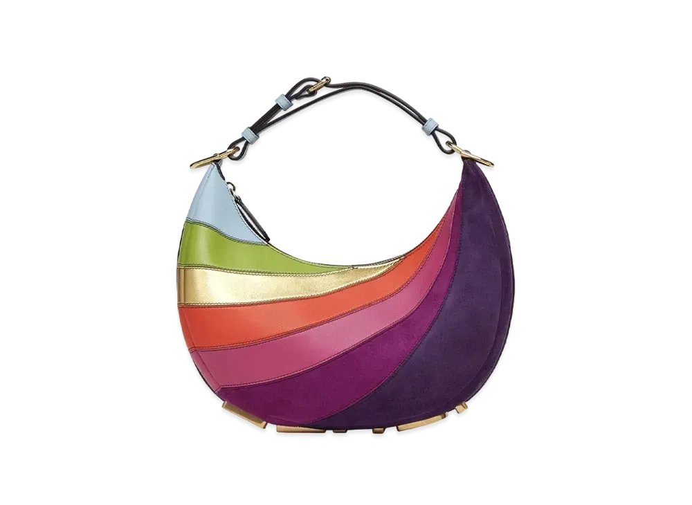 FENDI Fendigraphy Small Leather Bag Inlay "Multicolor"