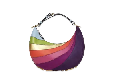 FENDI Fendigraphy Small Leather Bag Inlay "Multicolor"
