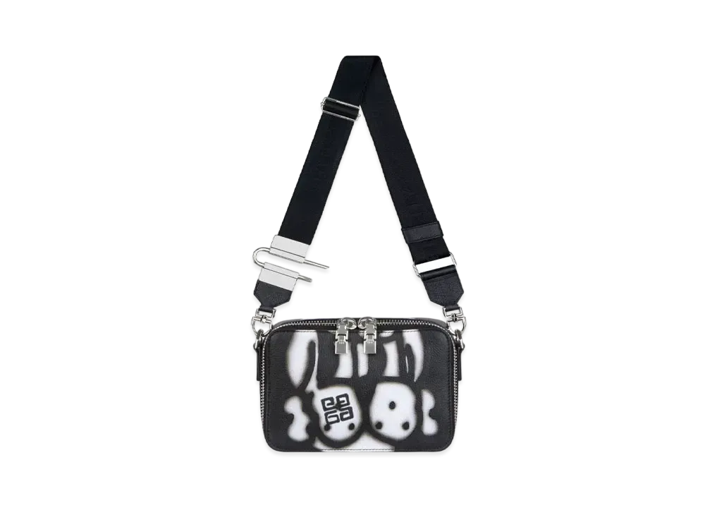 GIVENCHY Antigona U Camera Bag In Leather With Tag Effect Dog Print "Black"