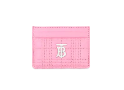 BURBERRY Quilted Lambskin Lola Card Case "Primrose Pink"