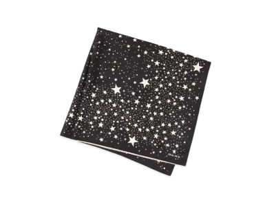 MIU MIU Printed Silk Scarf "Black"