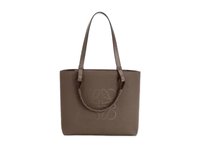 LOEWE Small Anagram Tote In Grained Calfskin "Taupe"