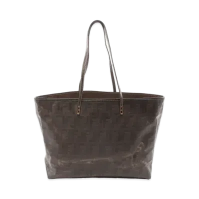 FENDI Zukka Sereria PVC Leather Shoulder Bag "Dark Brown"