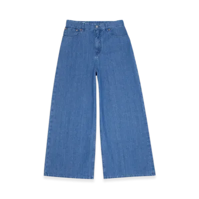 MM6 Maison Margiela Women's 5 Pocket Oversized Trousers "Blue Stripes"
