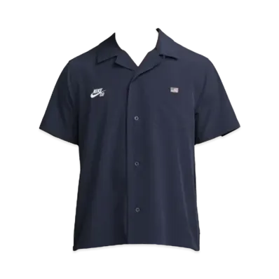 Nike SB FederationKit & Agnostic Collection Short Sleeve Button Up Skate Bowler Shirt "Obsidian"
