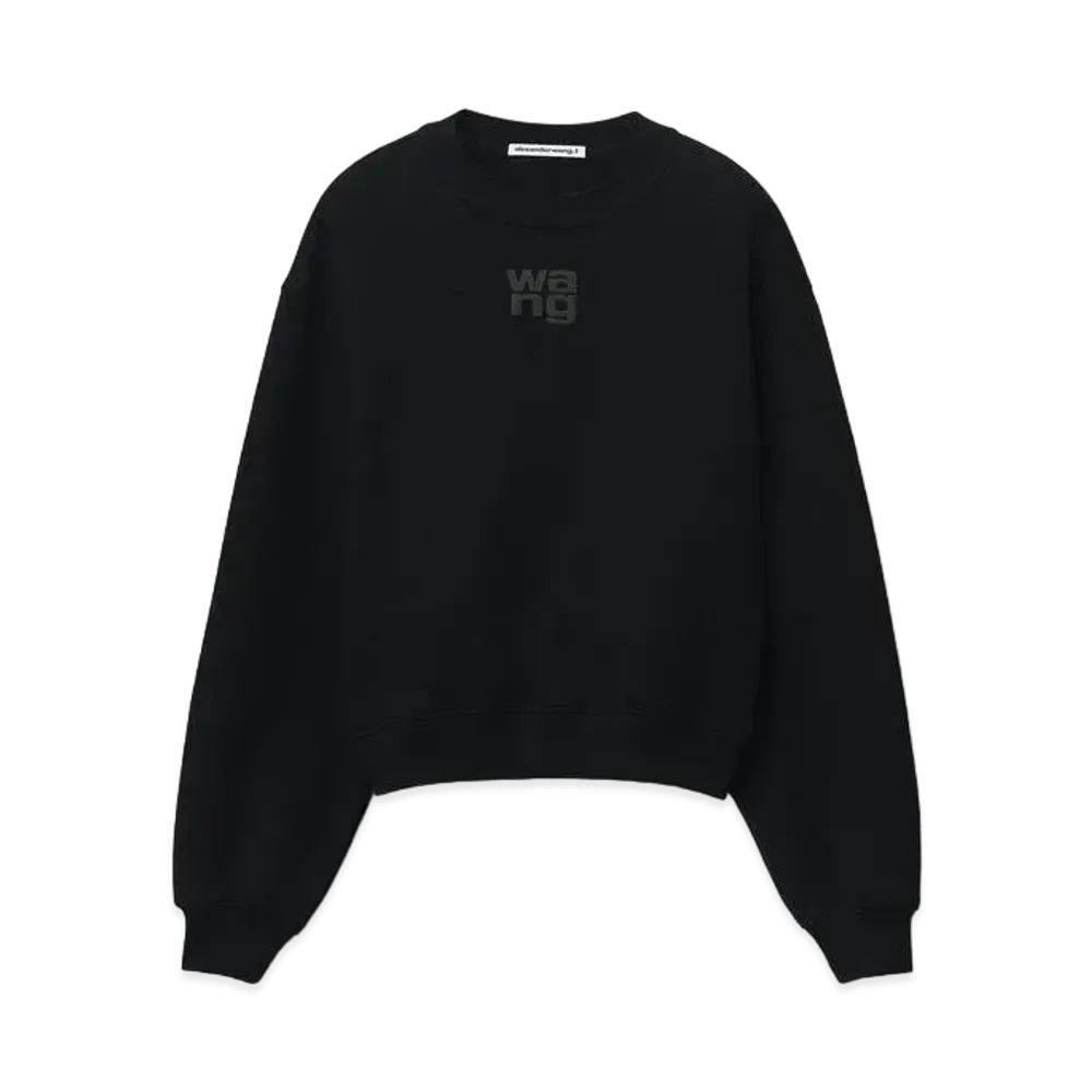Alexander Wang Structured Terry Puff Logo Sweatshirt "Black"